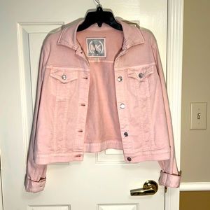 Michael Kors, light pink jean jacket, size medium